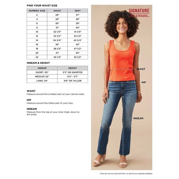 Levi Strauss Signature by Levi Strauss & Co Pull-On A-Line Shorts size 2XL XXL N - Picture 2 of 5